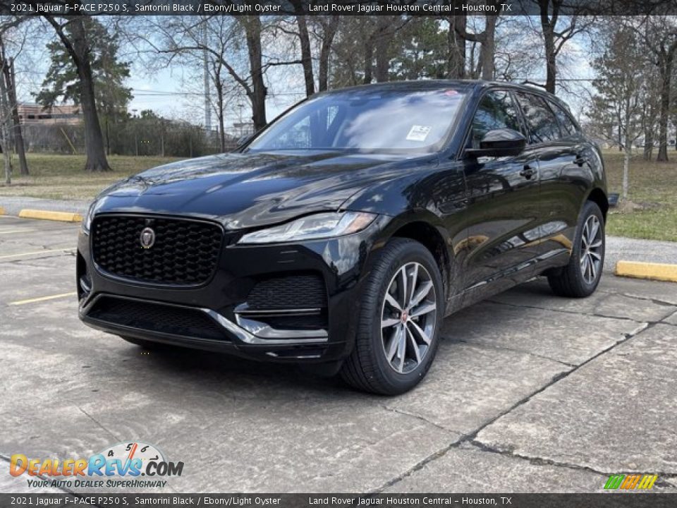 2021 Jaguar F-PACE P250 S Santorini Black / Ebony/Light Oyster Photo #2