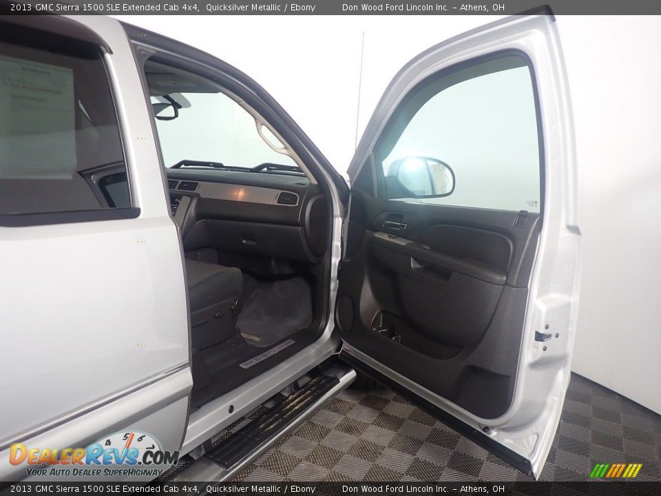 2013 GMC Sierra 1500 SLE Extended Cab 4x4 Quicksilver Metallic / Ebony Photo #33