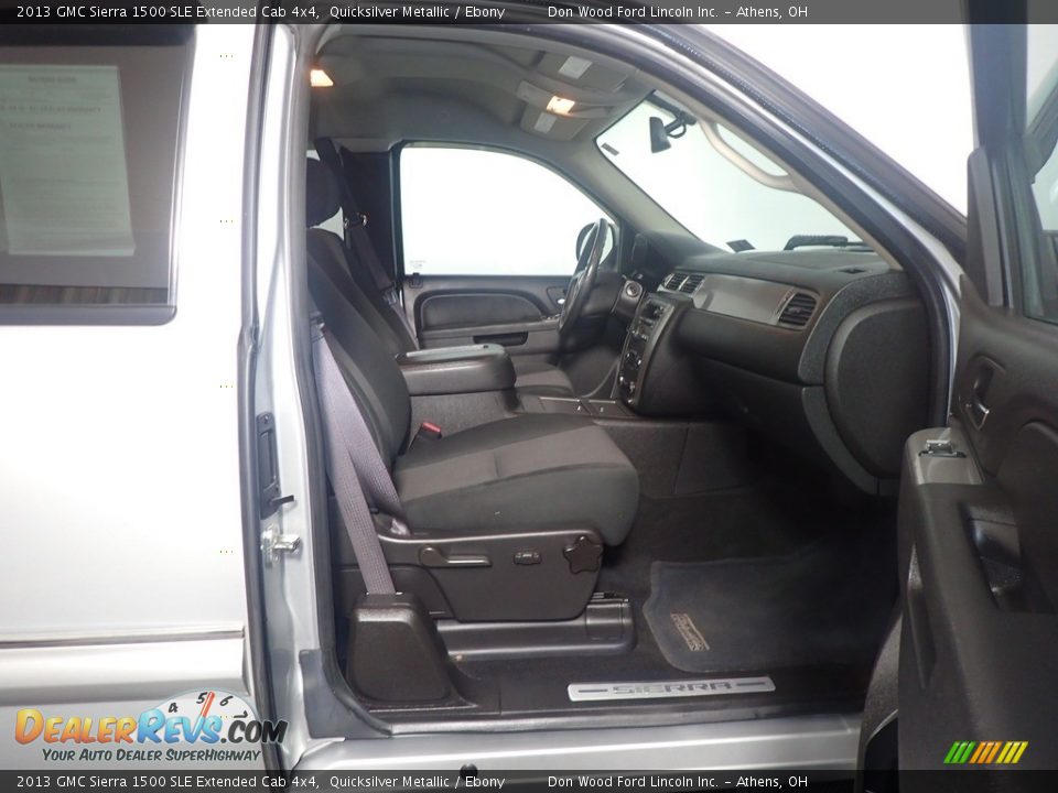 2013 GMC Sierra 1500 SLE Extended Cab 4x4 Quicksilver Metallic / Ebony Photo #34