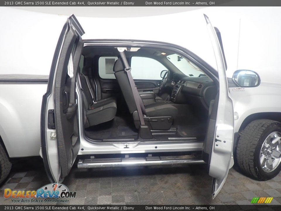 2013 GMC Sierra 1500 SLE Extended Cab 4x4 Quicksilver Metallic / Ebony Photo #36