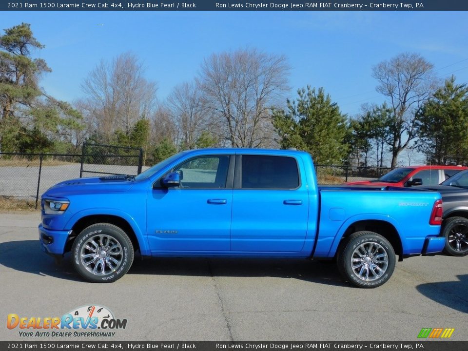 2021 Ram 1500 Laramie Crew Cab 4x4 Hydro Blue Pearl / Black Photo #9