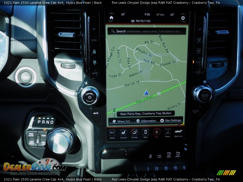 2021 Ram 1500 Laramie Crew Cab 4x4 Hydro Blue Pearl / Black Photo #15