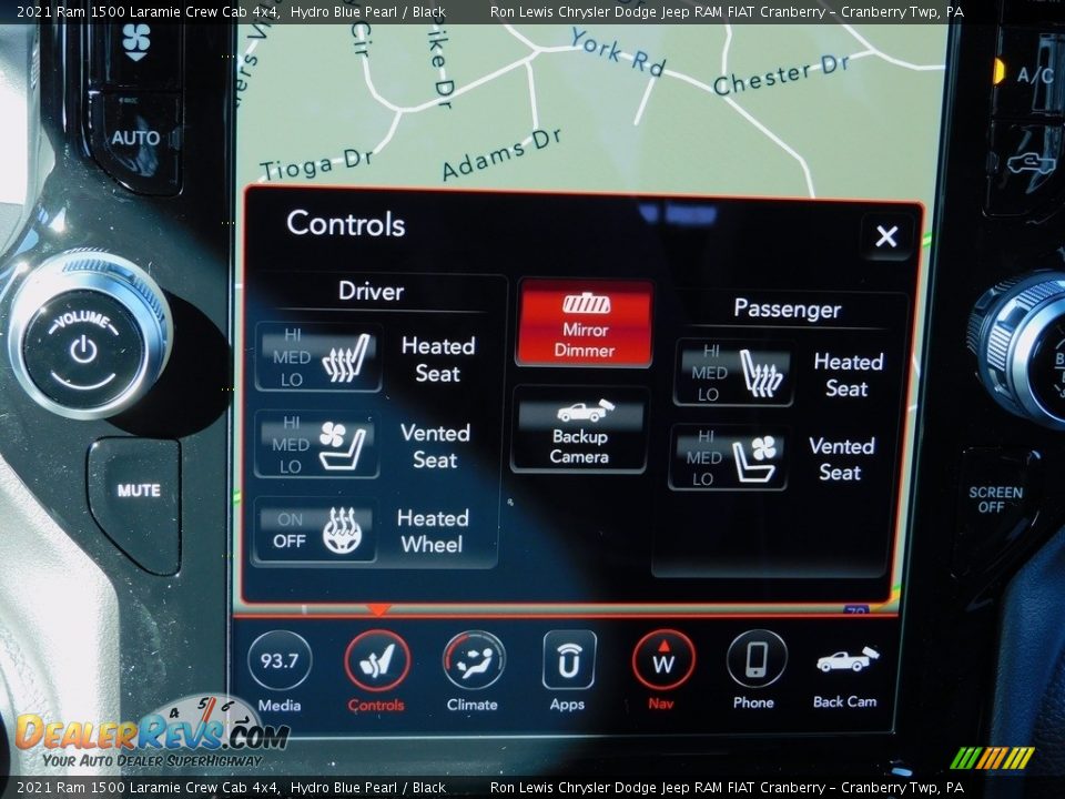 2021 Ram 1500 Laramie Crew Cab 4x4 Hydro Blue Pearl / Black Photo #16