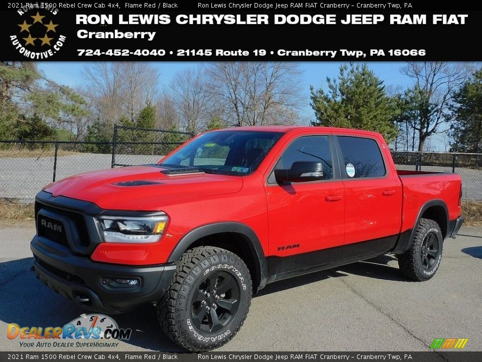 2021 Ram 1500 Rebel Crew Cab 4x4 Flame Red / Black Photo #1