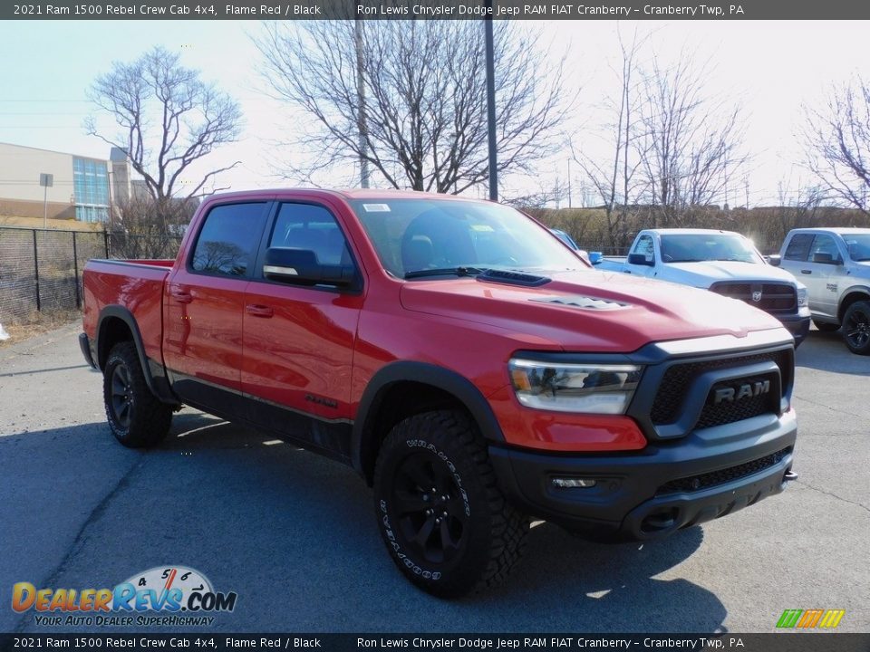 2021 Ram 1500 Rebel Crew Cab 4x4 Flame Red / Black Photo #3