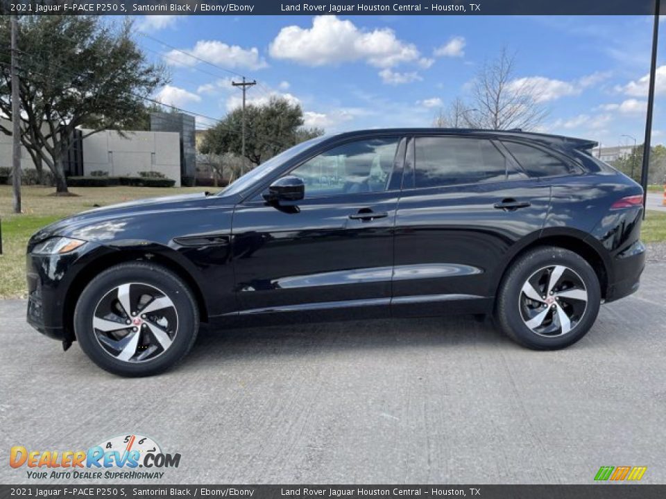 Santorini Black 2021 Jaguar F-PACE P250 S Photo #7