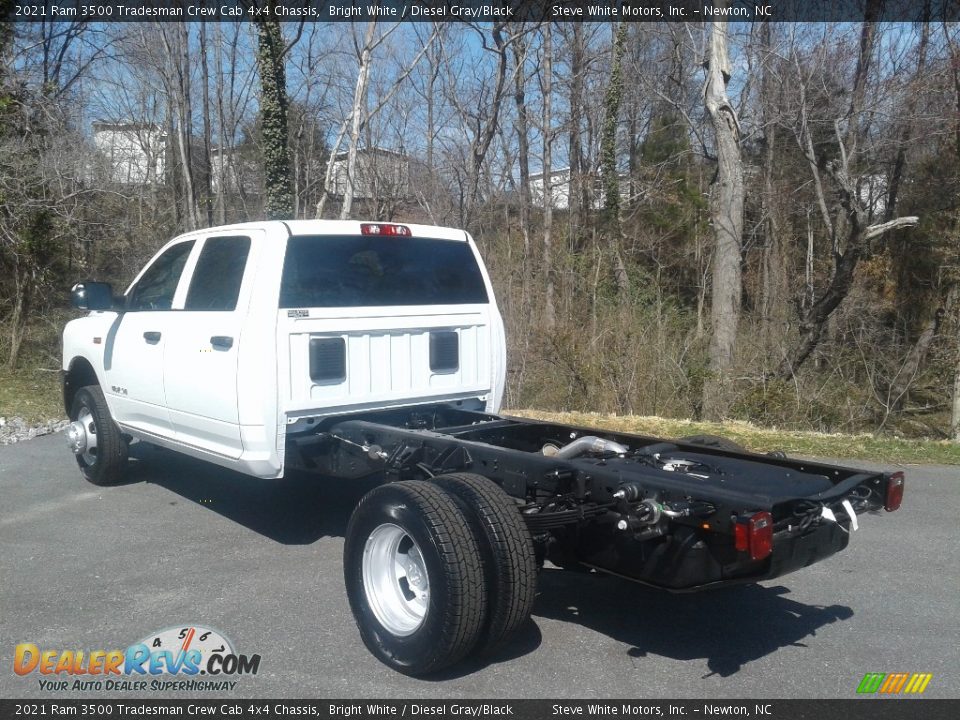 2021 Ram 3500 Tradesman Crew Cab 4x4 Chassis Bright White / Diesel Gray/Black Photo #8