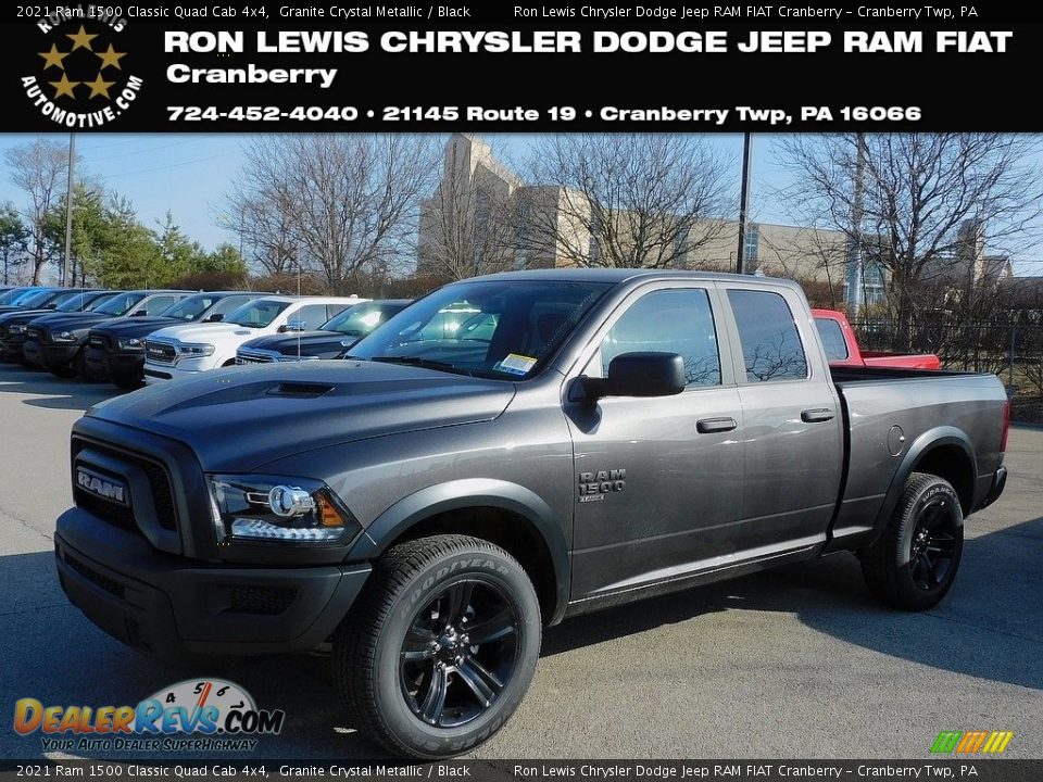 2021 Ram 1500 Classic Quad Cab 4x4 Granite Crystal Metallic / Black Photo #1