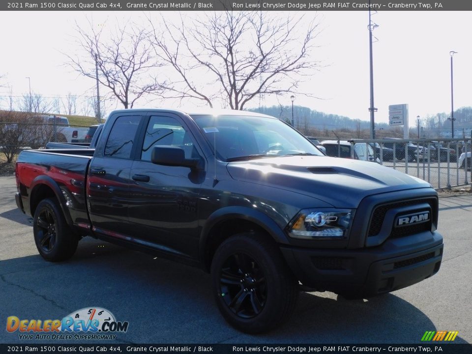 2021 Ram 1500 Classic Quad Cab 4x4 Granite Crystal Metallic / Black Photo #3