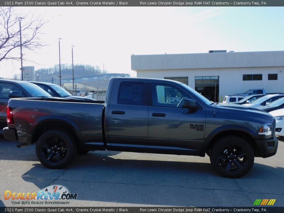 2021 Ram 1500 Classic Quad Cab 4x4 Granite Crystal Metallic / Black Photo #4