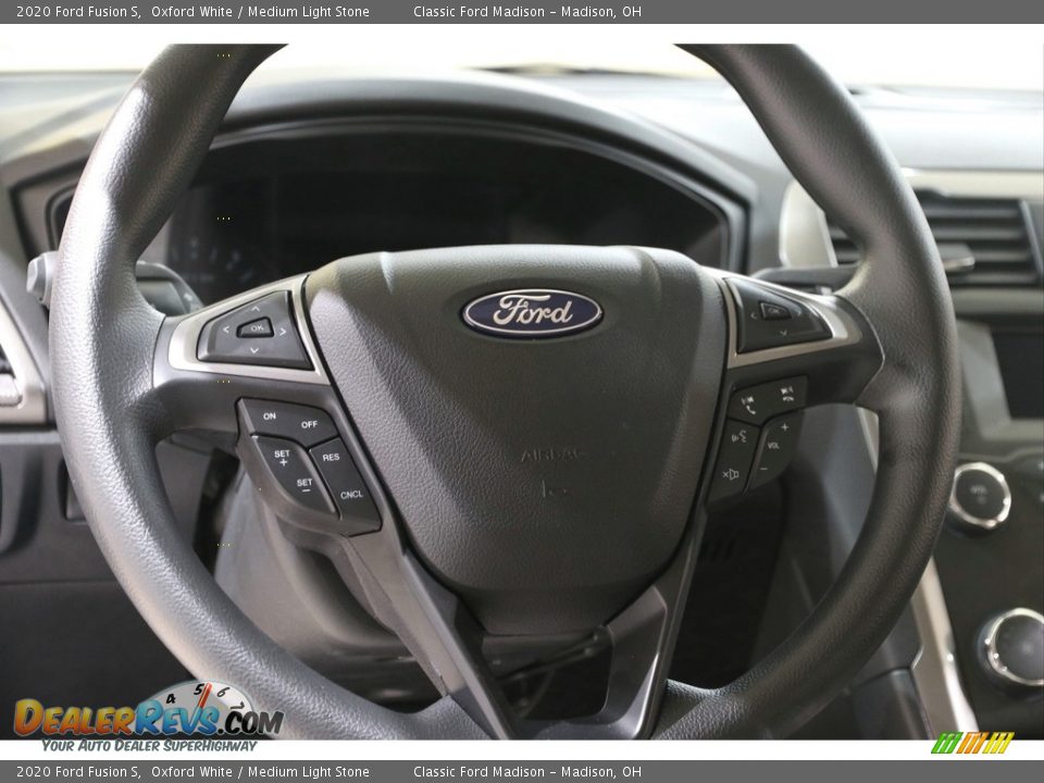 2020 Ford Fusion S Oxford White / Medium Light Stone Photo #7