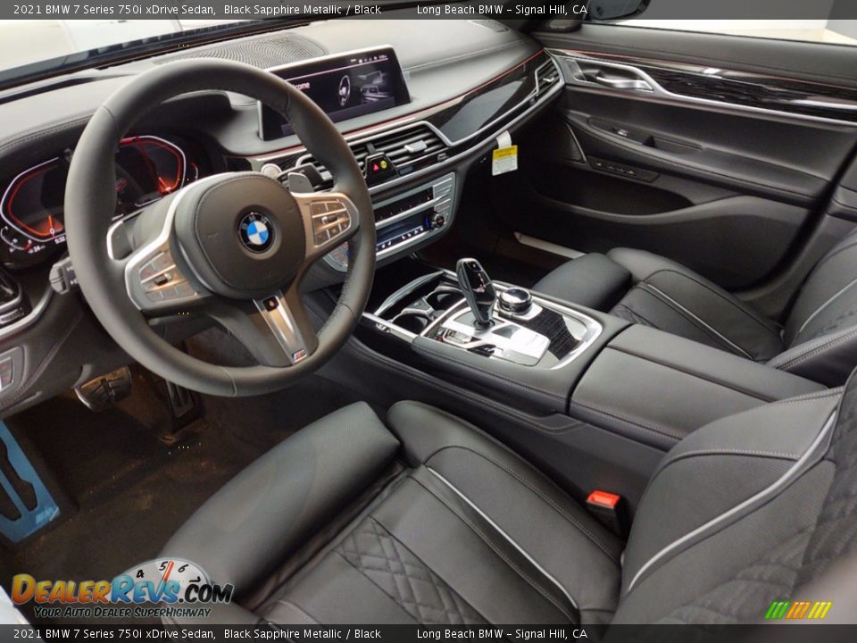 2021 BMW 7 Series 750i xDrive Sedan Black Sapphire Metallic / Black Photo #12