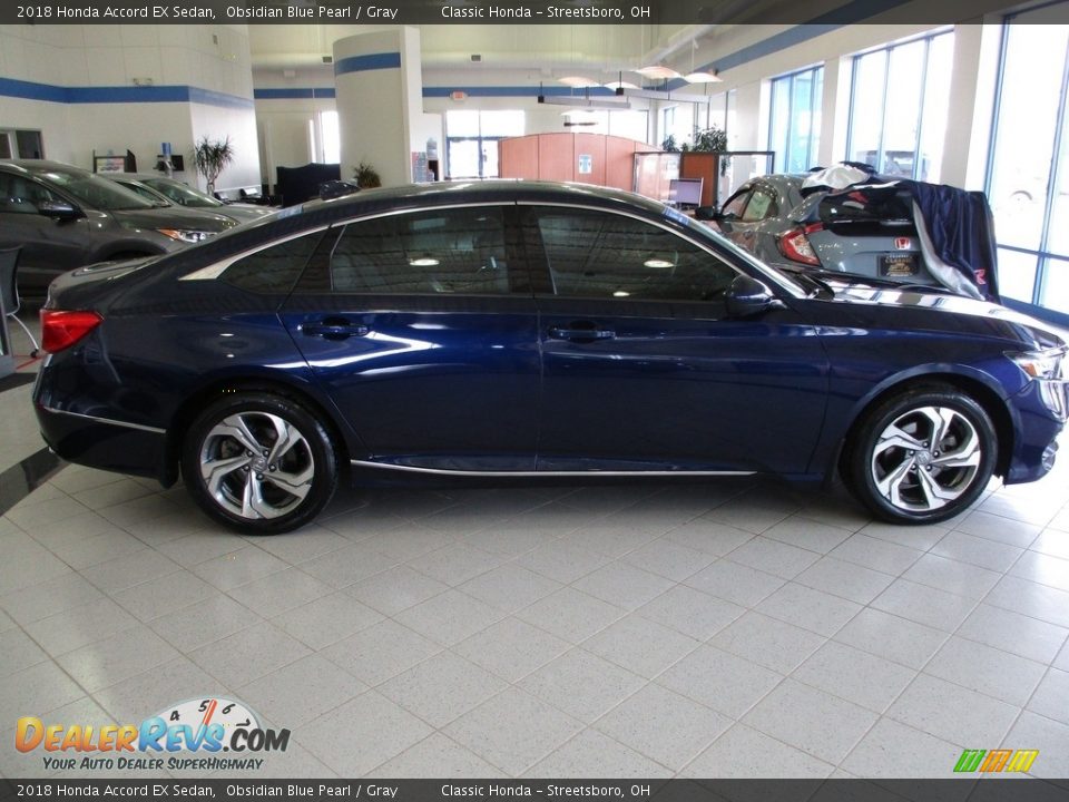 2018 Honda Accord EX Sedan Obsidian Blue Pearl / Gray Photo #4