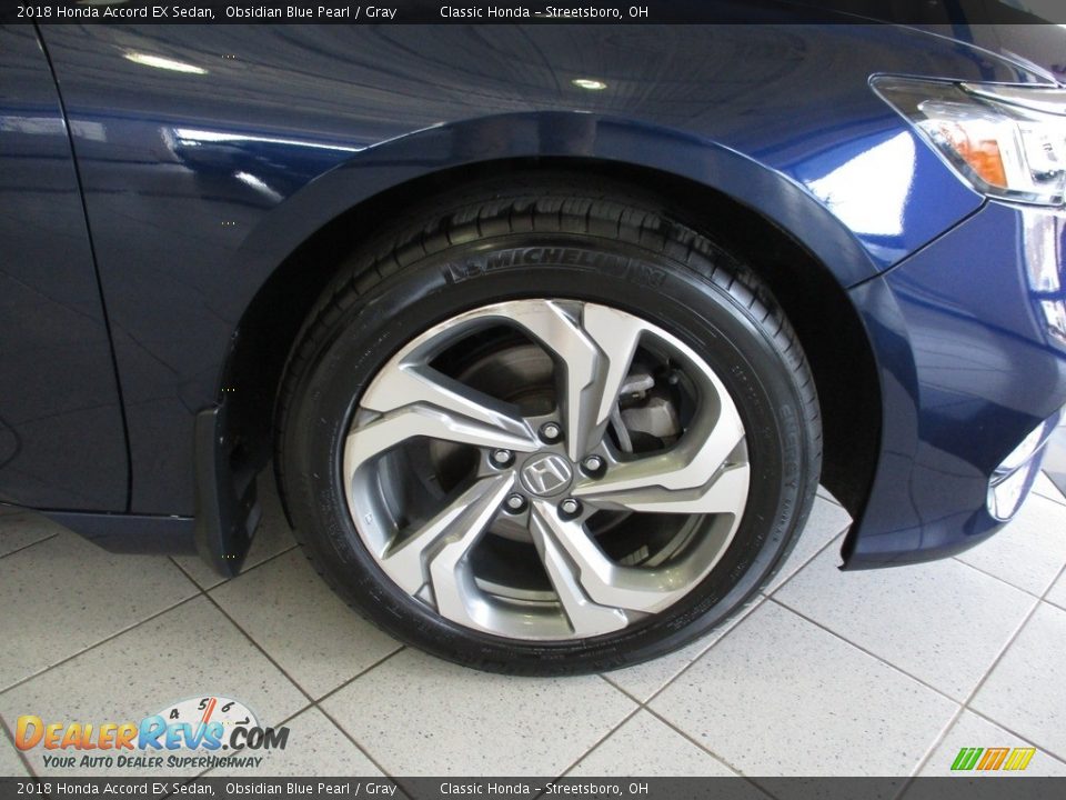 2018 Honda Accord EX Sedan Obsidian Blue Pearl / Gray Photo #5