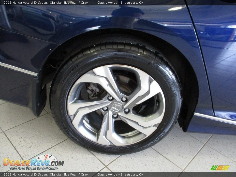 2018 Honda Accord EX Sedan Obsidian Blue Pearl / Gray Photo #6
