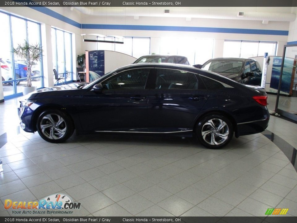 2018 Honda Accord EX Sedan Obsidian Blue Pearl / Gray Photo #10