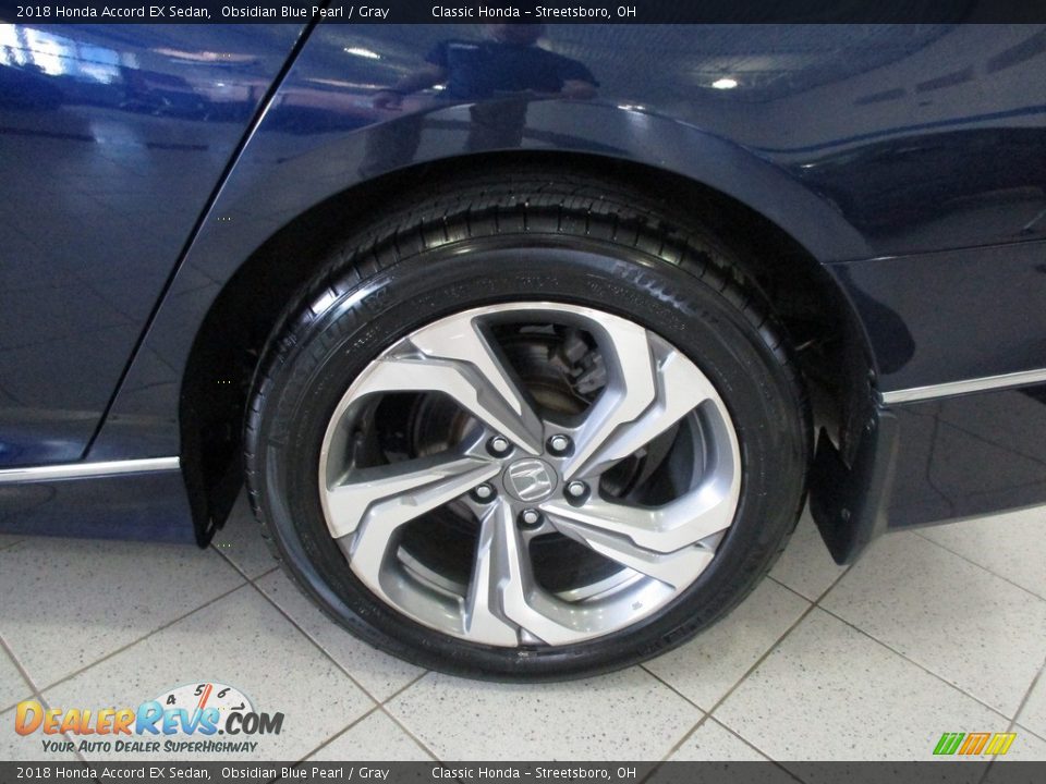 2018 Honda Accord EX Sedan Obsidian Blue Pearl / Gray Photo #11