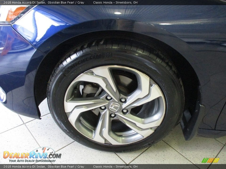 2018 Honda Accord EX Sedan Obsidian Blue Pearl / Gray Photo #12
