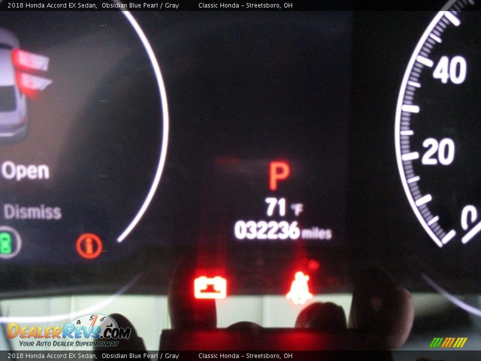 2018 Honda Accord EX Sedan Obsidian Blue Pearl / Gray Photo #29