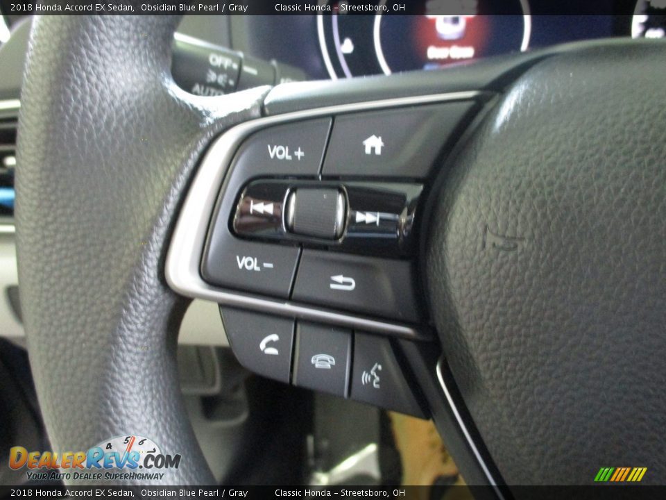 2018 Honda Accord EX Sedan Obsidian Blue Pearl / Gray Photo #30