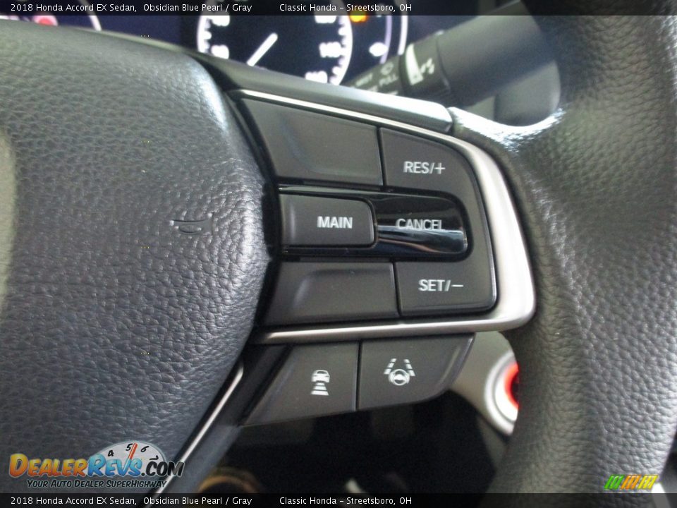 2018 Honda Accord EX Sedan Obsidian Blue Pearl / Gray Photo #31