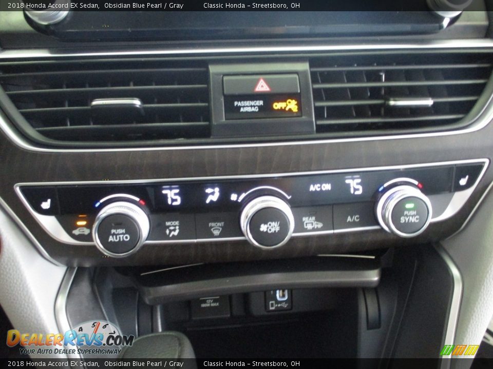 2018 Honda Accord EX Sedan Obsidian Blue Pearl / Gray Photo #32