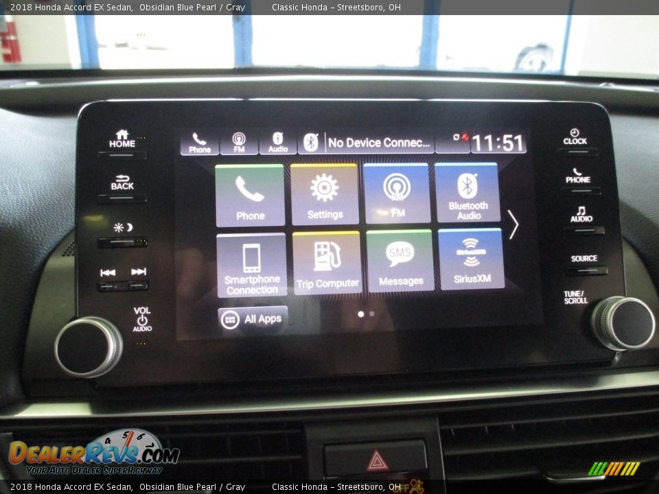 2018 Honda Accord EX Sedan Obsidian Blue Pearl / Gray Photo #33