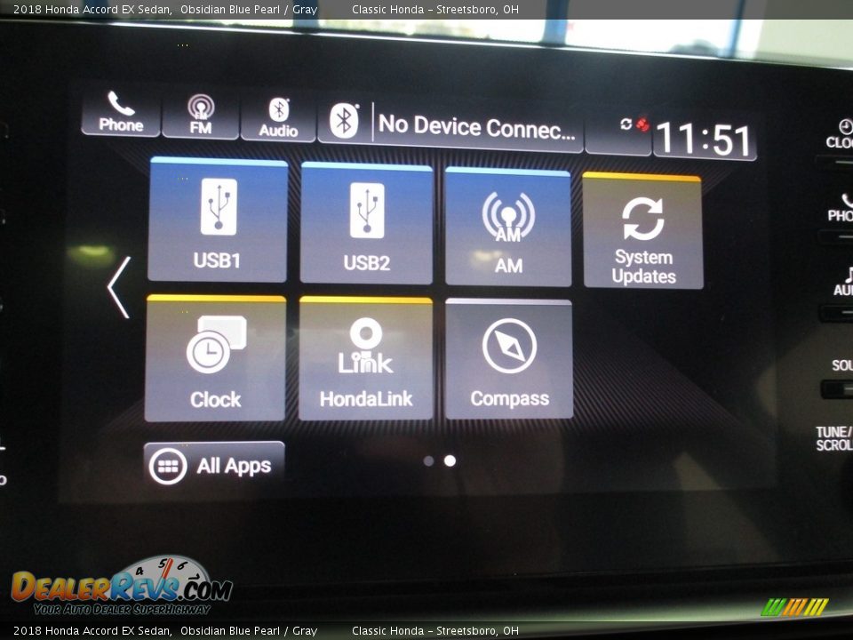 2018 Honda Accord EX Sedan Obsidian Blue Pearl / Gray Photo #34