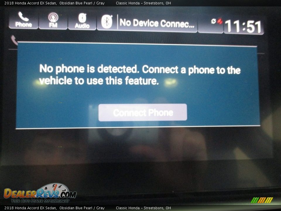 2018 Honda Accord EX Sedan Obsidian Blue Pearl / Gray Photo #35