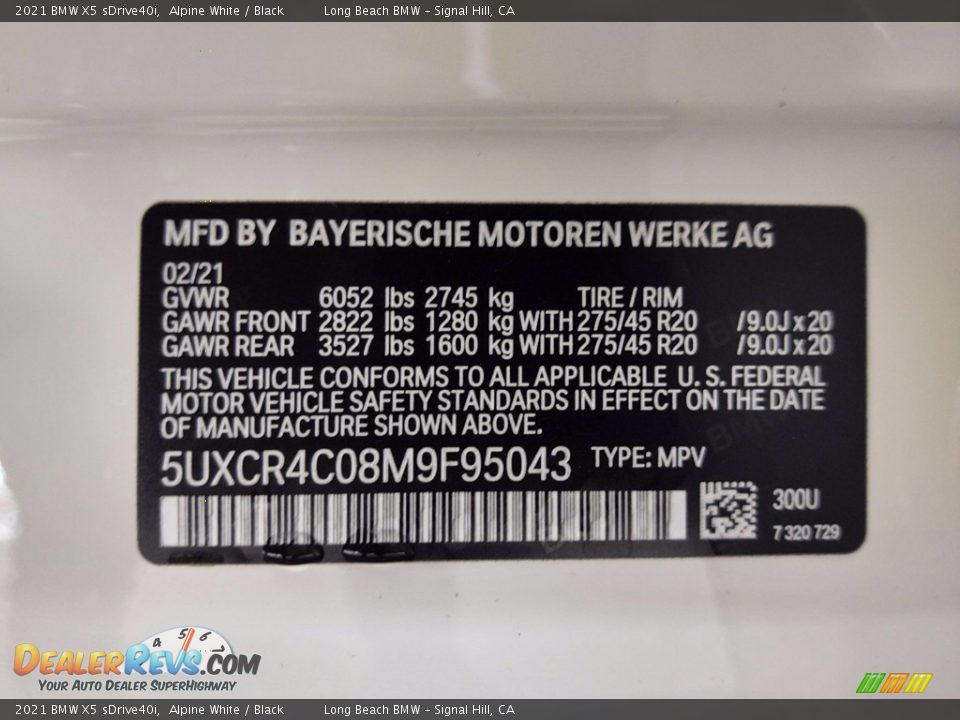 2021 BMW X5 sDrive40i Alpine White / Black Photo #26
