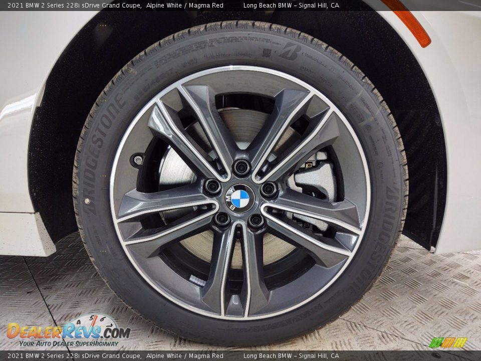 2021 BMW 2 Series 228i sDrive Grand Coupe Alpine White / Magma Red Photo #3