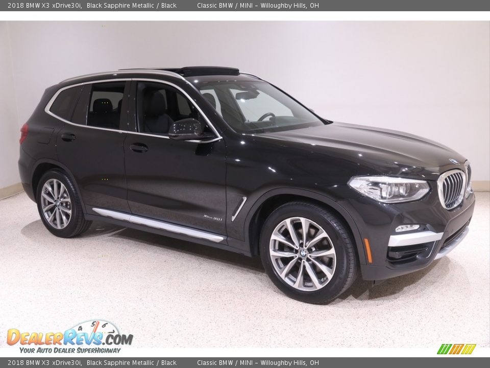 2018 BMW X3 xDrive30i Black Sapphire Metallic / Black Photo #1