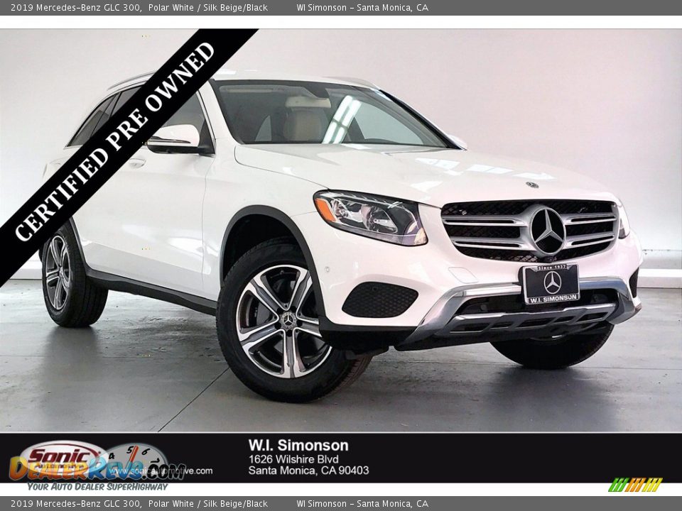 2019 Mercedes-Benz GLC 300 Polar White / Silk Beige/Black Photo #1