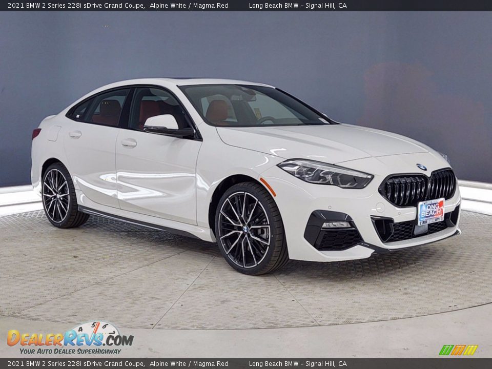 2021 BMW 2 Series 228i sDrive Grand Coupe Alpine White / Magma Red Photo #1