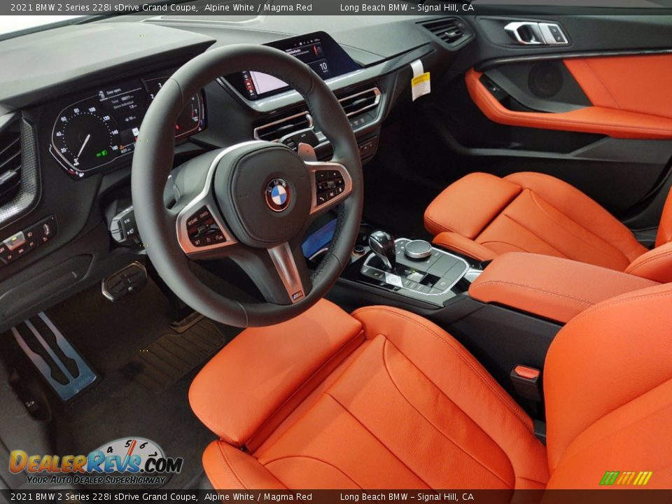 2021 BMW 2 Series 228i sDrive Grand Coupe Alpine White / Magma Red Photo #12