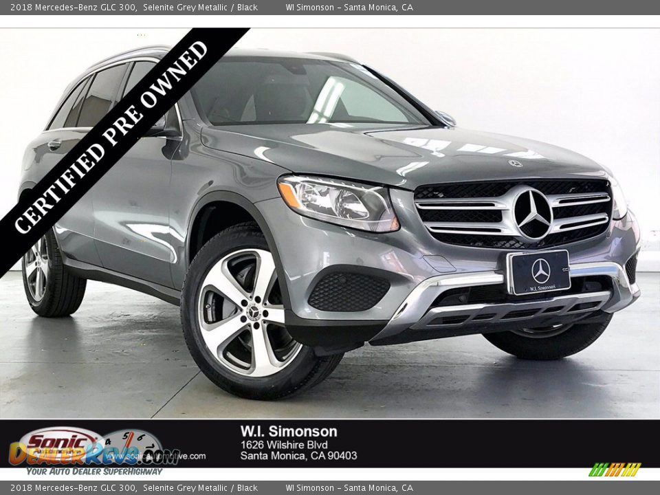 2018 Mercedes-Benz GLC 300 Selenite Grey Metallic / Black Photo #1