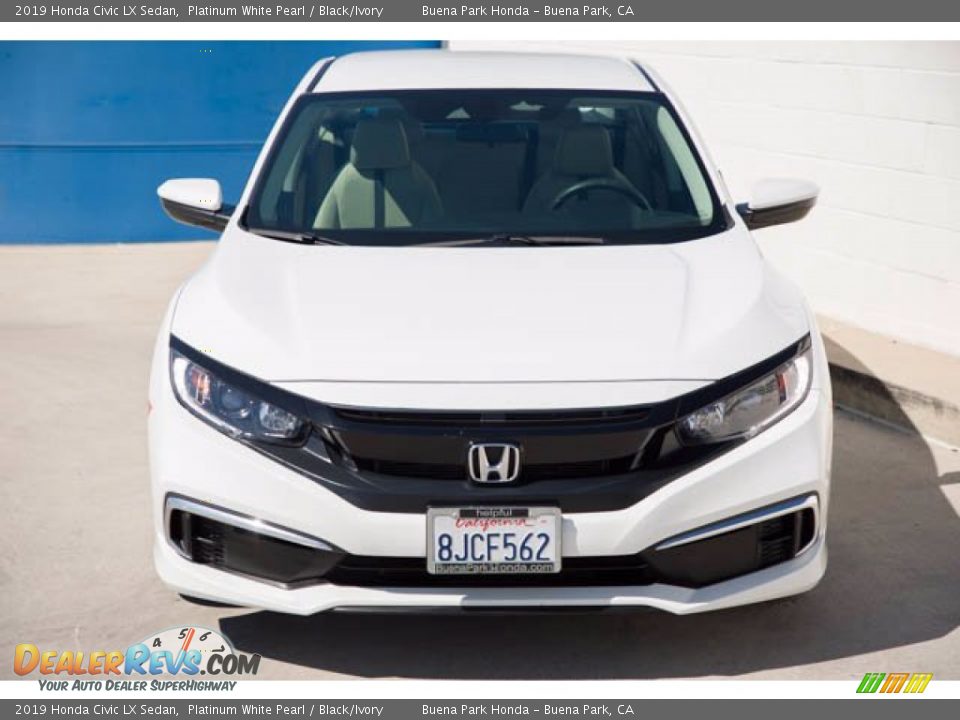 2019 Honda Civic LX Sedan Platinum White Pearl / Black/Ivory Photo #7