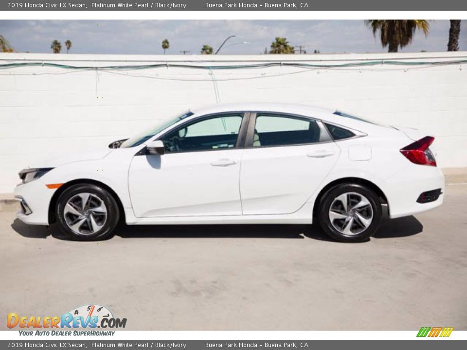 2019 Honda Civic LX Sedan Platinum White Pearl / Black/Ivory Photo #10