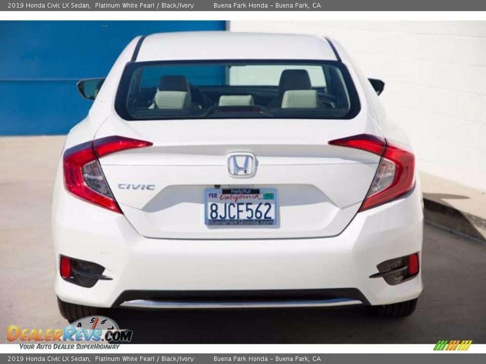 2019 Honda Civic LX Sedan Platinum White Pearl / Black/Ivory Photo #11