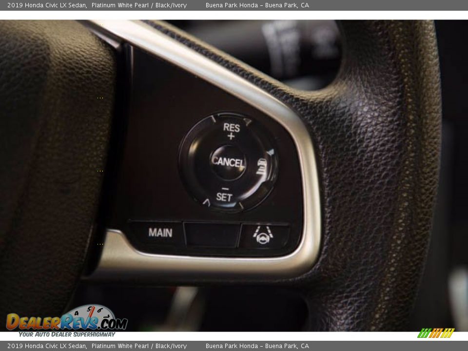 2019 Honda Civic LX Sedan Platinum White Pearl / Black/Ivory Photo #17