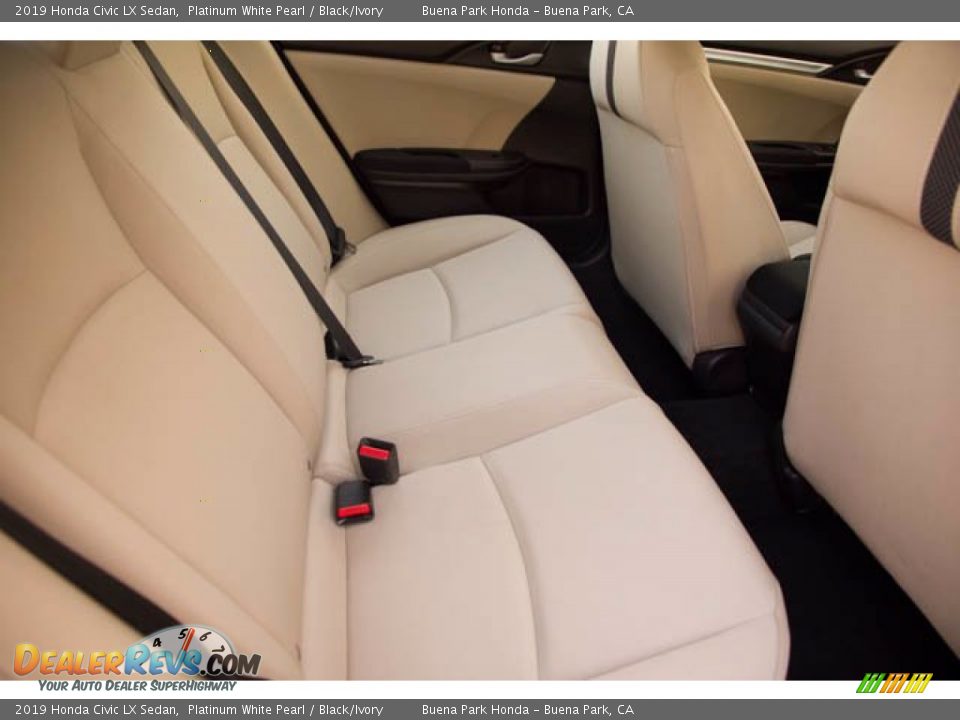 2019 Honda Civic LX Sedan Platinum White Pearl / Black/Ivory Photo #22