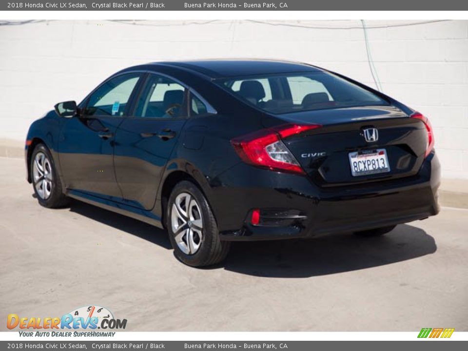2018 Honda Civic LX Sedan Crystal Black Pearl / Black Photo #2