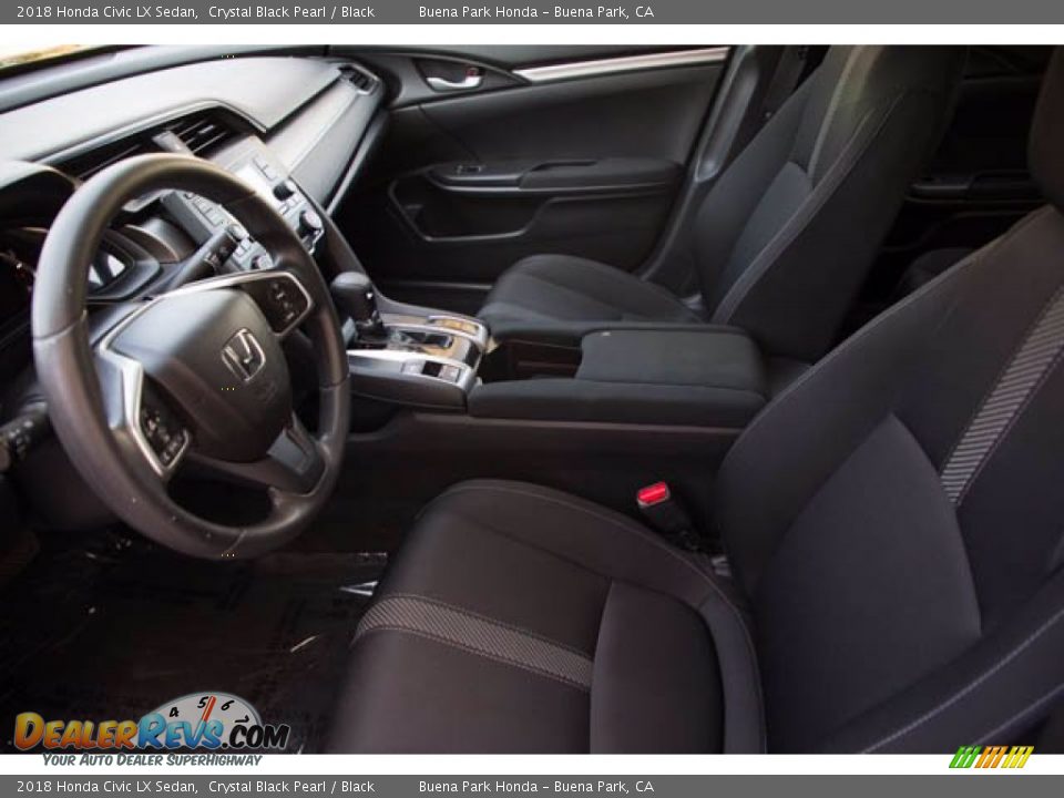 2018 Honda Civic LX Sedan Crystal Black Pearl / Black Photo #3