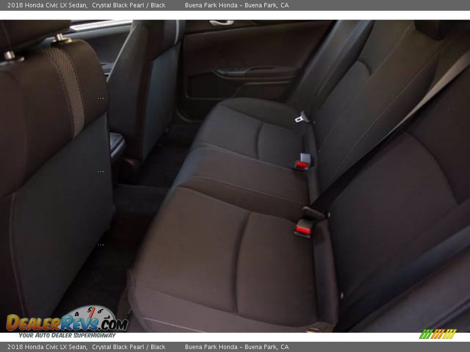 2018 Honda Civic LX Sedan Crystal Black Pearl / Black Photo #4