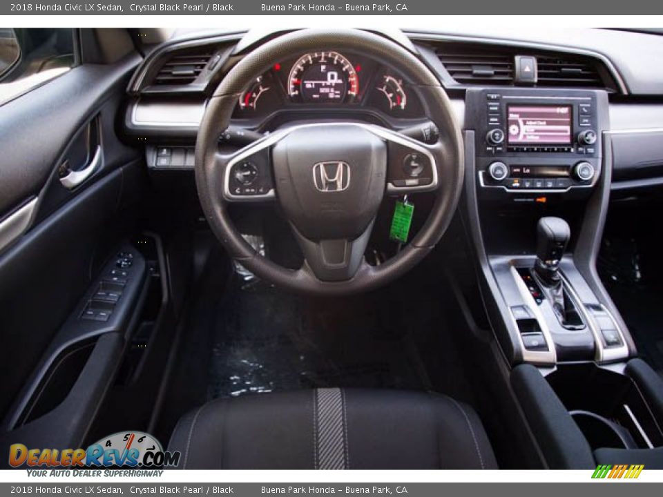 2018 Honda Civic LX Sedan Crystal Black Pearl / Black Photo #5