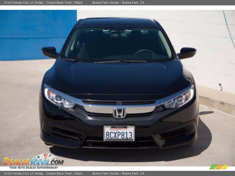 2018 Honda Civic LX Sedan Crystal Black Pearl / Black Photo #7
