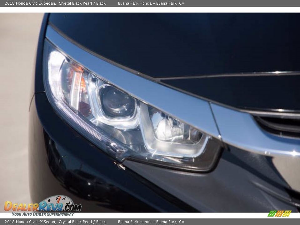 2018 Honda Civic LX Sedan Crystal Black Pearl / Black Photo #8