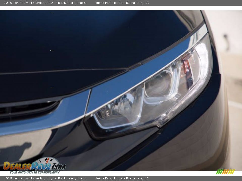 2018 Honda Civic LX Sedan Crystal Black Pearl / Black Photo #9