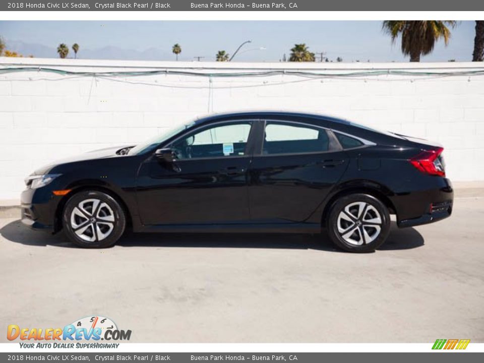 2018 Honda Civic LX Sedan Crystal Black Pearl / Black Photo #10