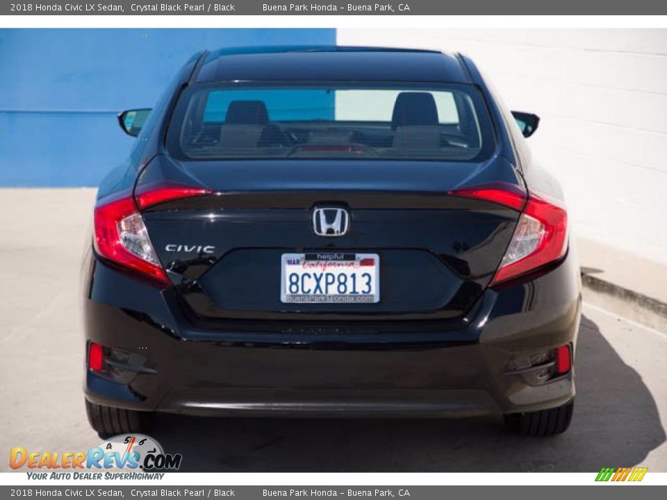 2018 Honda Civic LX Sedan Crystal Black Pearl / Black Photo #11